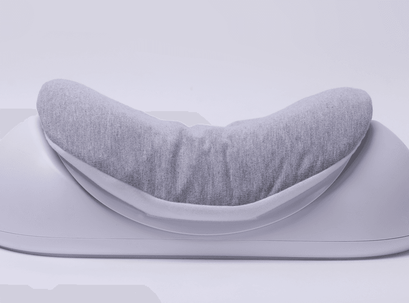 The grey SmartBoaz pillow and base